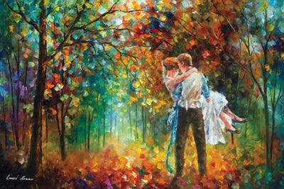 The Moment Of Love Canvas Artwork by Leonid Afremov | iCanvas