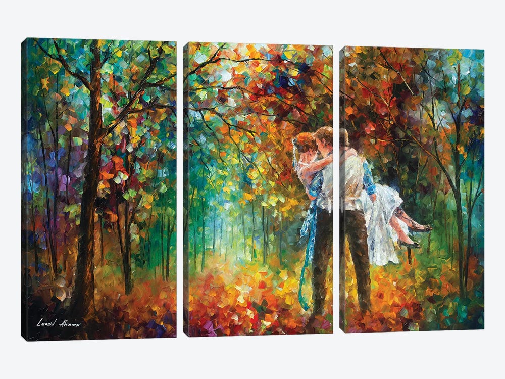 The Moment Of Love by Leonid Afremov 3-piece Canvas Artwork