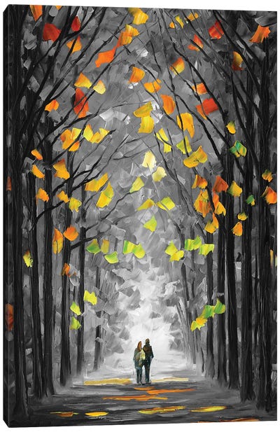 Altar Of Trees Black & White Canvas Art Print - Leonid Afremov