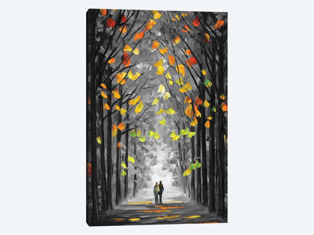Altar Of Trees Black & White by Leonid Afremov 1-piece Canvas Wall Art