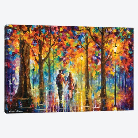 Lovers Alley Canvas Print #LEA197} by Leonid Afremov Canvas Artwork