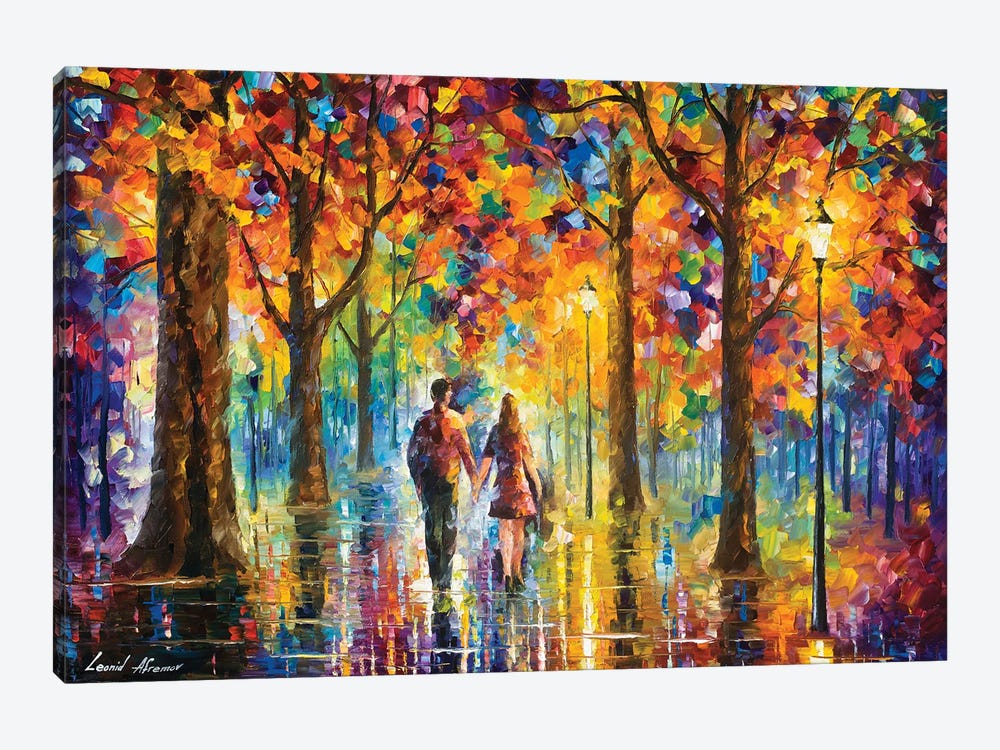 Lovers Alley by Leonid Afremov 1-piece Canvas Art Print