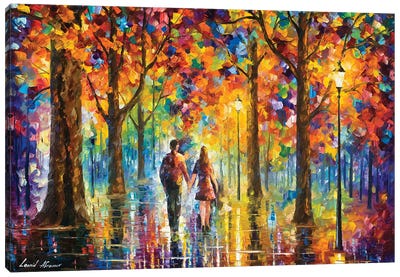 Lovers Alley Canvas Art Print - Leonid Afremov