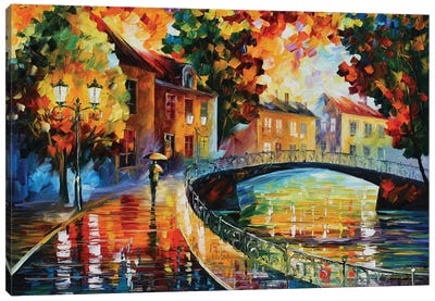 Old Bridge Canvas Art Print - Leonid Afremov