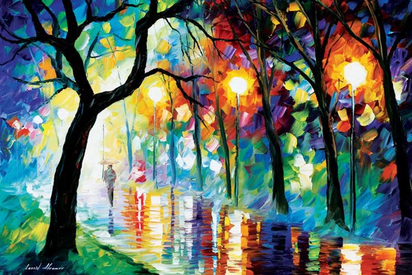 Rain: Dark Night I by Leonid Afremov