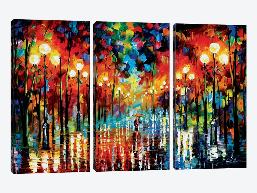 A Date With The Rain by Leonid Afremov 3-piece Canvas Artwork