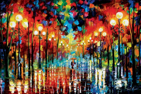 Abstract: A Date With The Rain by Leonid Afremov