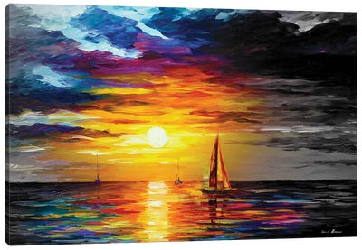 Touch Of Horizon Canvas Art Print - Sunrise & Sunset Art