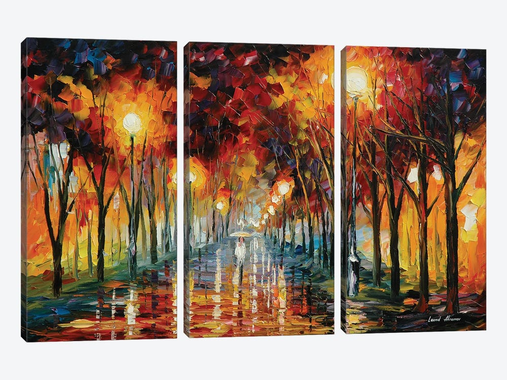 Approaching by Leonid Afremov 3-piece Canvas Print