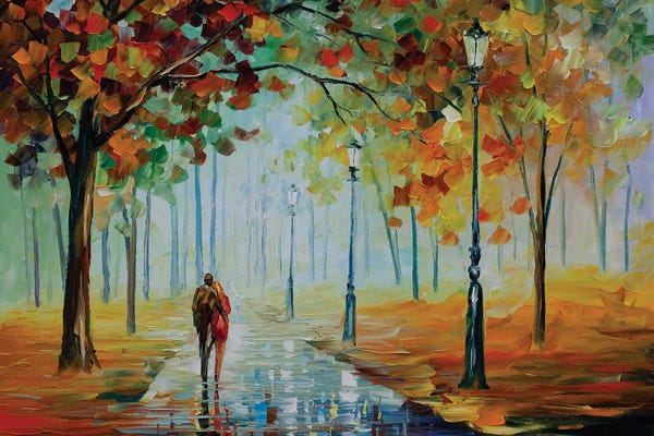 Leonid Afremov: Fall Love by Leonid Afremov