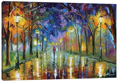 Night Shadows Canvas Art Print - Rain Art