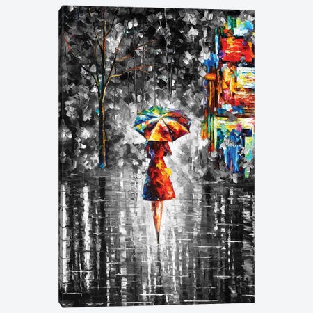 Rain Princess B&W Canvas Print #LEA215} by Leonid Afremov Art Print