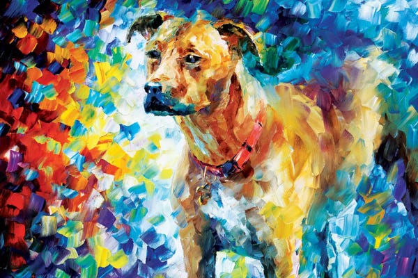 Pit Bulls: Dog III by Leonid Afremov
