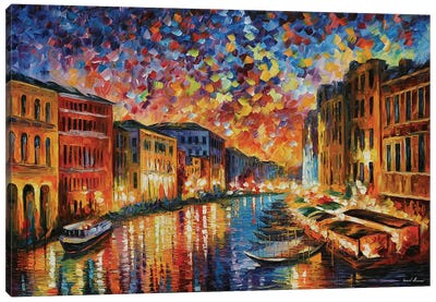 Venice - Grand Canal Canvas Art Print - Leonid Afremov