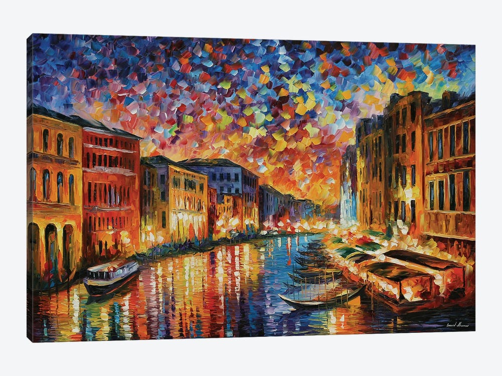 Venice - Grand Canal by Leonid Afremov 1-piece Canvas Art Print