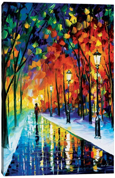 Frozen Path Canvas Art Print - Autumn & Thanksgiving