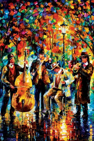 People: Glowing Music by Leonid Afremov