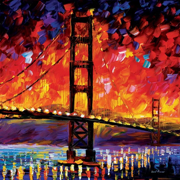 Golden Gate Bridge: Golden Gate Bridge by Leonid Afremov