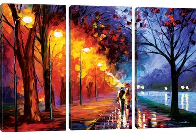 Alley By The Lake I Canvas Art Print - 3-Piece Urban Art