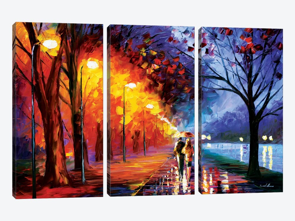 Alley By The Lake I by Leonid Afremov 3-piece Canvas Print