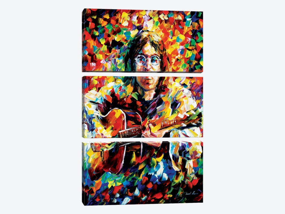 John Lennon by Leonid Afremov 3-piece Art Print
