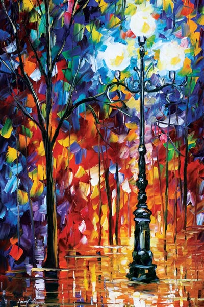 Leonid Afremov: Light In The Alley by Leonid Afremov