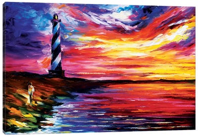 Lighthouse Canvas Art Print - Sunrise & Sunset Art