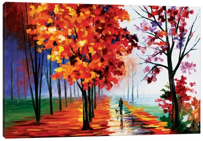 Lilac Fog Canvas Art Print - Trail, Path & Road Art
