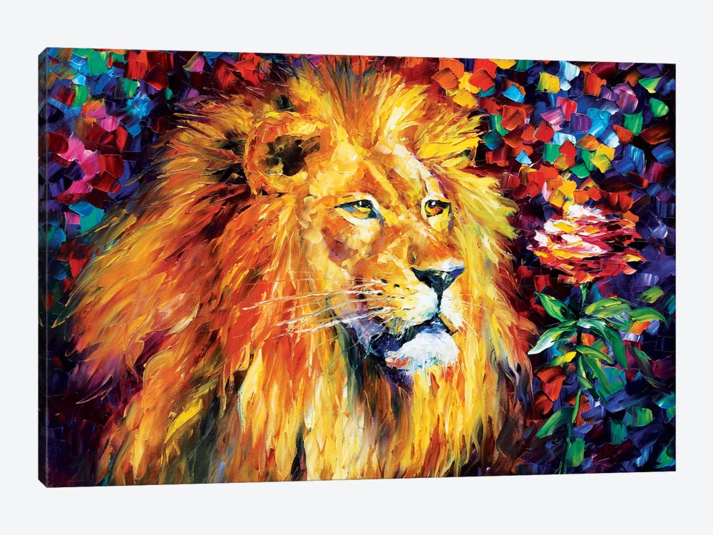 Lion by Leonid Afremov 1-piece Canvas Wall Art