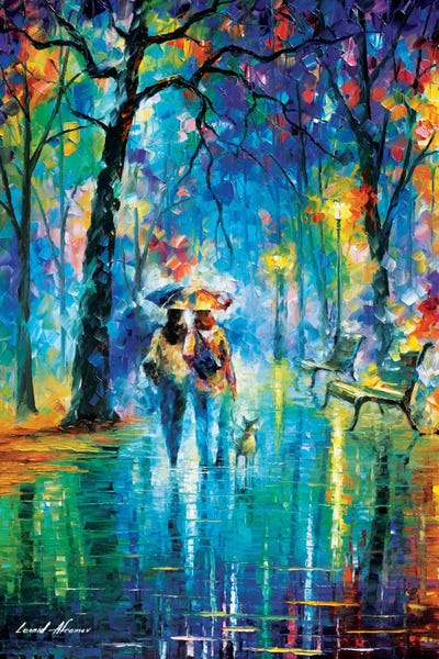 Couples: Little Friend by Leonid Afremov