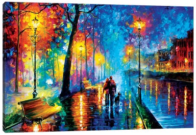 Melody Of The Night Canvas Art Print - Rain Art
