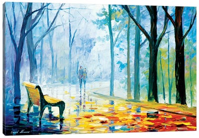 Misty Alley Canvas Art Print - Rain Art