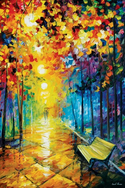 Leonid Afremov: Misty Park I by Leonid Afremov
