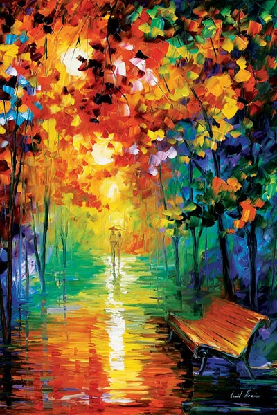 Rain: Misty Park II by Leonid Afremov
