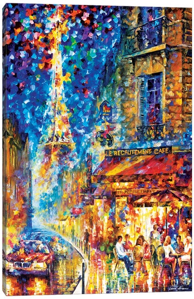 Paris - Recruitement Café Canvas Art Print - Rain Art