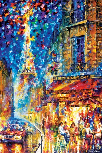 Rain: Paris - Recruitement Café by Leonid Afremov