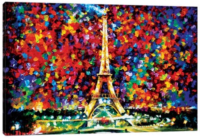 Paris Of My Dreams Canvas Art Print - Famous Architecture & Engineering
