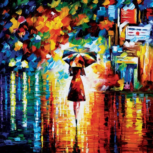 Leonid Afremov: Rain Princess by Leonid Afremov