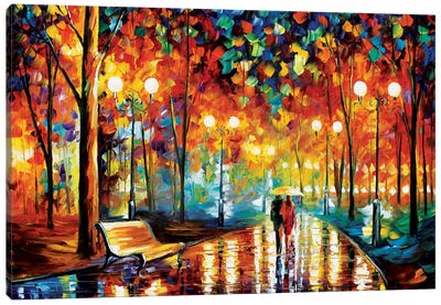 Rain's Rustle II Canvas Art Print - Large Colorful Accents