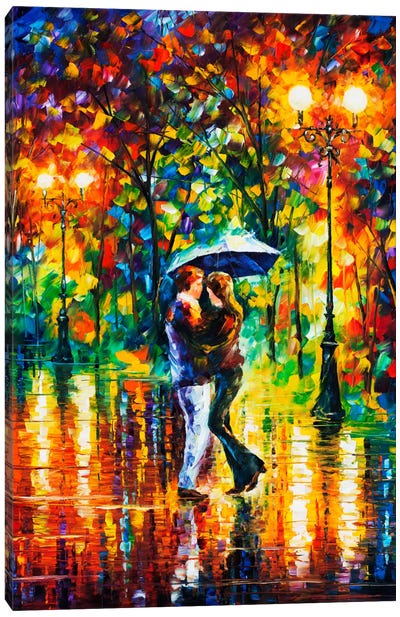 Rainy Dance II Canvas Art Print - Umbrella Art