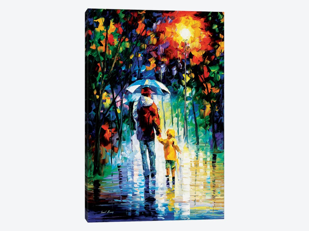 Rainy Walk With Daddy by Leonid Afremov 1-piece Art Print