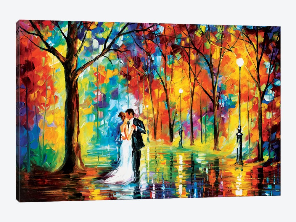 Rainy Wedding by Leonid Afremov 1-piece Canvas Artwork