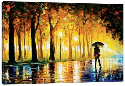 Bewitched Park Canvas Art Print - Rain Art