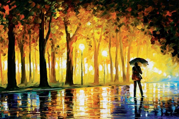 Leonid Afremov: Bewitched Park by Leonid Afremov
