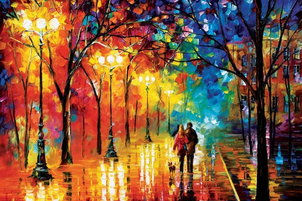 Romantic Bedroom (Couples): Romantic Evening by Leonid Afremov