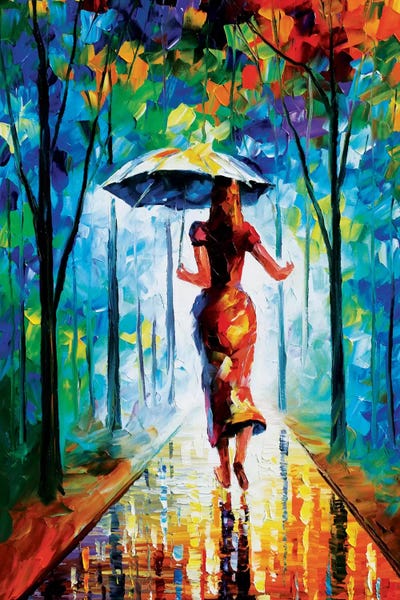 Umbrellas: Running Towards Love II by Leonid Afremov