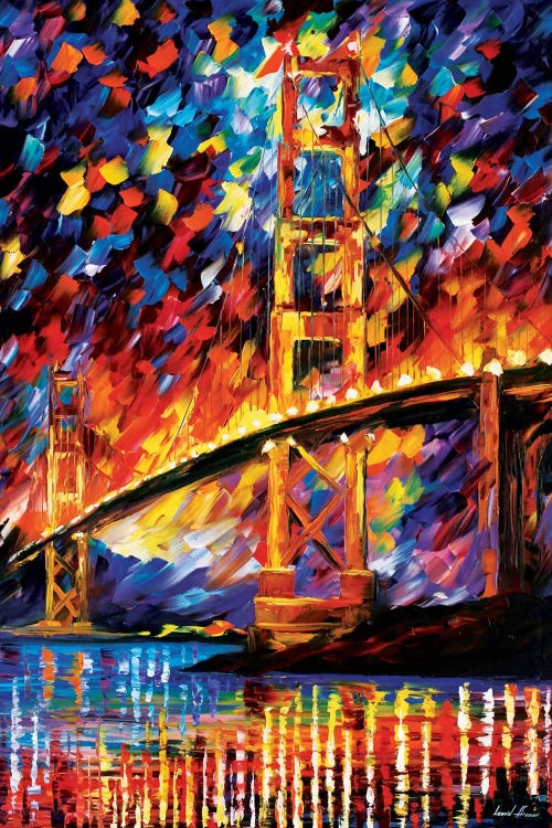 San Francisco - Golden Gate by Leonid Afremov wall art