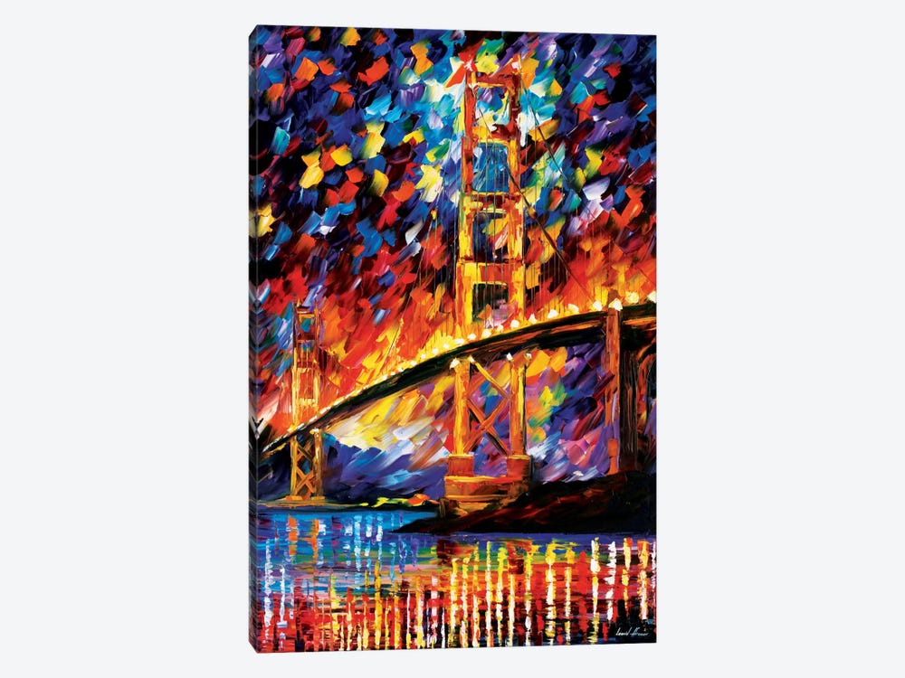 San Francisco - Golden Gate by Leonid Afremov 1-piece Canvas Print