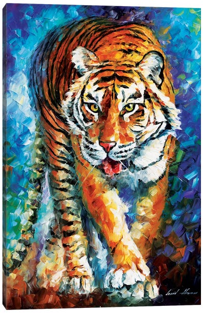 Scary Tiger Canvas Art Print - Tiger Art