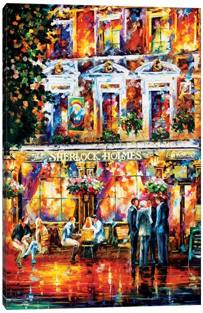 Sherlock Holmes Canvas Art Print - Current Day Impressionism Art